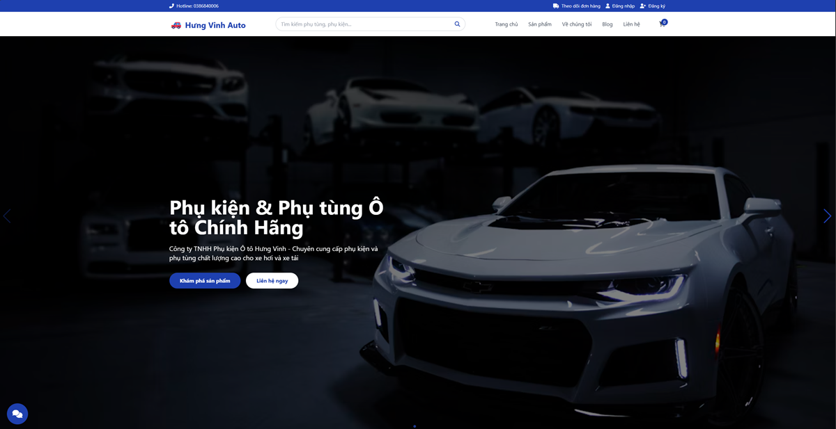 Landing Page Phụ kiện & Phụ tùng Ô tô Chính Hãng